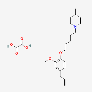 molecular formula C23H35NO6 B4949260 1-[5-(4-allyl-2-methoxyphenoxy)pentyl]-4-methylpiperidine oxalate 