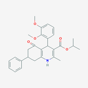 molecular formula C28H31NO5 B4949287 isopropyl 4-(2,3-dimethoxyphenyl)-2-methyl-5-oxo-7-phenyl-1,4,5,6,7,8-hexahydro-3-quinolinecarboxylate 