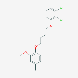 molecular formula C18H20Cl2O3 B4949294 1,2-dichloro-3-[4-(2-methoxy-4-methylphenoxy)butoxy]benzene 