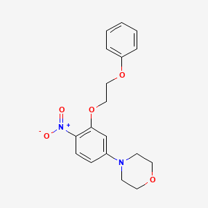 molecular formula C18H20N2O5 B4949300 4-[4-nitro-3-(2-phenoxyethoxy)phenyl]morpholine 