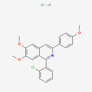 molecular formula C24H21Cl2NO3 B4949311 1-(2-chlorophenyl)-6,7-dimethoxy-3-(4-methoxyphenyl)isoquinoline hydrochloride 