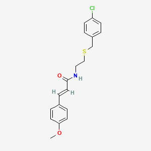 molecular formula C19H20ClNO2S B4949328 N-{2-[(4-chlorobenzyl)thio]ethyl}-3-(4-methoxyphenyl)acrylamide 