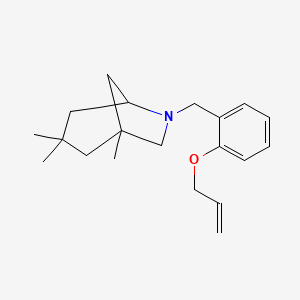 molecular formula C20H29NO B4949335 6-[2-(allyloxy)benzyl]-1,3,3-trimethyl-6-azabicyclo[3.2.1]octane 