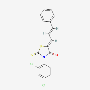 3-(2,4-dichlorophenyl)-5-(3-phenyl-2-propen-1-ylidene)-2-thioxo-1,3-thiazolidin-4-one