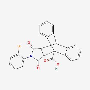 17-(2-bromophenyl)-16,18-dioxo-17-azapentacyclo[6.6.5.0~2,7~.0~9,14~.0~15,19~]nonadeca-2,4,6,9,11,13-hexaene-1-carboxylic acid