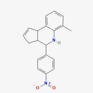 molecular formula C19H18N2O2 B4949375 6-methyl-4-(4-nitrophenyl)-3a,4,5,9b-tetrahydro-3H-cyclopenta[c]quinoline 