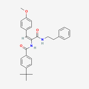 4-tert-butyl-N-(2-(4-methoxyphenyl)-1-{[(2-phenylethyl)amino]carbonyl}vinyl)benzamide