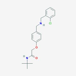 molecular formula C20H25ClN2O2 B494941 N-tert-butyl-2-(4-{[(2-chlorobenzyl)amino]methyl}phenoxy)acetamide 