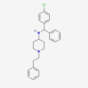 molecular formula C26H29ClN2 B4949412 N-[(4-chlorophenyl)(phenyl)methyl]-1-(2-phenylethyl)-4-piperidinamine 