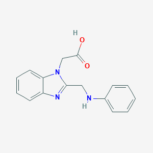molecular formula C16H15N3O2 B494944 [2-(anilinomethyl)-1H-benzimidazol-1-yl]acetic acid 