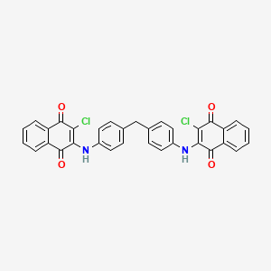 molecular formula C33H20Cl2N2O4 B4949447 2,2'-[methylenebis(4,1-phenyleneimino)]bis(3-chloronaphthoquinone) 