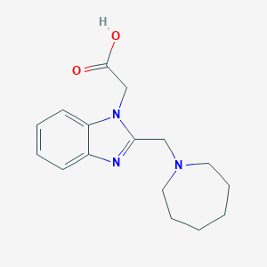 molecular formula C16H21N3O2 B494945 (2-Azepan-1-ylmethyl-benzoimidazol-1-yl)-acetic acid CAS No. 887032-01-1