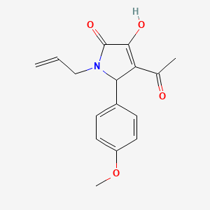 molecular formula C16H17NO4 B4949453 4-acetyl-1-allyl-3-hydroxy-5-(4-methoxyphenyl)-1,5-dihydro-2H-pyrrol-2-one 