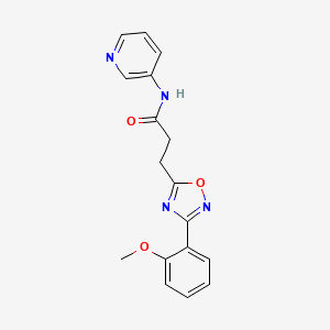 molecular formula C17H16N4O3 B4949455 3-[3-(2-methoxyphenyl)-1,2,4-oxadiazol-5-yl]-N-3-pyridinylpropanamide 