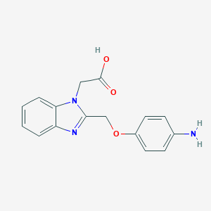 molecular formula C16H15N3O3 B494947 {2-[(4-aminophenoxy)methyl]-1H-benzimidazol-1-yl}acetic acid CAS No. 889949-54-6