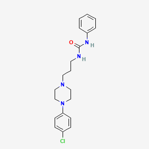molecular formula C20H25ClN4O B4949474 N-{3-[4-(4-chlorophenyl)-1-piperazinyl]propyl}-N'-phenylurea 