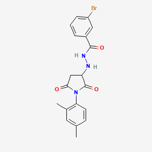 3-bromo-N'-[1-(2,4-dimethylphenyl)-2,5-dioxo-3-pyrrolidinyl]benzohydrazide