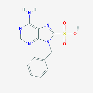 molecular formula C12H11N5O3S B494948 6-amino-9-benzyl-9H-purine-8-sulfonic acid 
