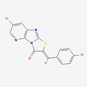 7-bromo-2-(4-bromobenzylidene)[1,3]thiazolo[2',3':2,3]imidazo[4,5-b]pyridin-3(2H)-one
