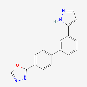 2-[3'-(1H-pyrazol-3-yl)-4-biphenylyl]-1,3,4-oxadiazole