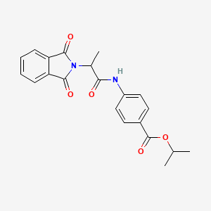 molecular formula C21H20N2O5 B4949499 isopropyl 4-{[2-(1,3-dioxo-1,3-dihydro-2H-isoindol-2-yl)propanoyl]amino}benzoate 