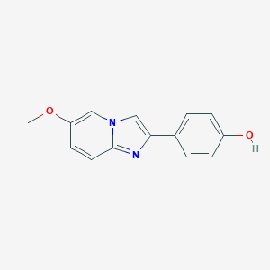 molecular formula C14H12N2O2 B494950 4-(6-Methoxyimidazo[1,2-a]pyridin-2-yl)phenol 
