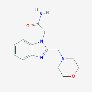 molecular formula C14H18N4O2 B494951 2-[2-(4-morpholinylmethyl)-1H-benzimidazol-1-yl]acetamide 