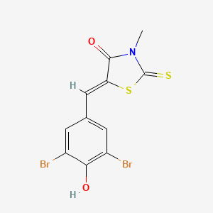 molecular formula C11H7Br2NO2S2 B4949518 5-(3,5-dibromo-4-hydroxybenzylidene)-3-methyl-2-thioxo-1,3-thiazolidin-4-one 