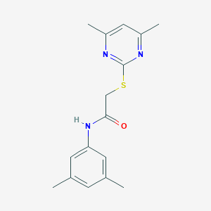 molecular formula C16H19N3OS B494955 N-(3,5-dimethylphenyl)-2-[(4,6-dimethyl-2-pyrimidinyl)sulfanyl]acetamide CAS No. 329079-57-4