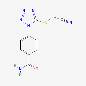 4-{5-[(cyanomethyl)thio]-1H-tetrazol-1-yl}benzamide