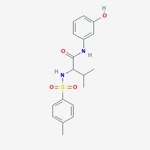 N~1~-(3-hydroxyphenyl)-N~2~-[(4-methylphenyl)sulfonyl]valinamide