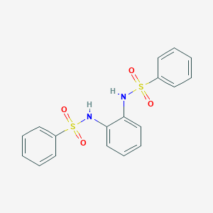 molecular formula C18H16N2O4S2 B494960 N-{2-[(phenylsulfonyl)amino]phenyl}benzenesulfonamide 