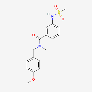 molecular formula C17H20N2O4S B4949617 N-(4-methoxybenzyl)-N-methyl-3-[(methylsulfonyl)amino]benzamide 