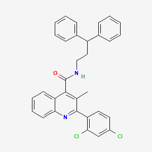 molecular formula C32H26Cl2N2O B4949626 2-(2,4-dichlorophenyl)-N-(3,3-diphenylpropyl)-3-methyl-4-quinolinecarboxamide 