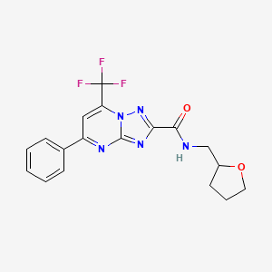 5-phenyl-N-(tetrahydro-2-furanylmethyl)-7-(trifluoromethyl)[1,2,4]triazolo[1,5-a]pyrimidine-2-carboxamide