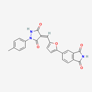 5-(5-{[1-(4-methylphenyl)-3,5-dioxo-4-pyrazolidinylidene]methyl}-2-furyl)-1H-isoindole-1,3(2H)-dione