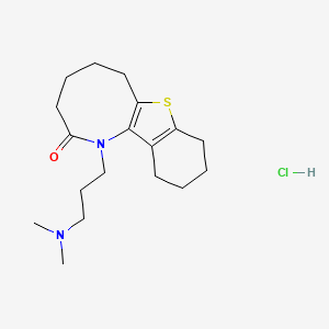 1-[3-(Dimethylamino)propyl]-3,4,5,6,8,9,10,11-octahydro-[1]benzothiolo[3,2-b]azocin-2-one;hydrochloride