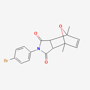 4-(4-bromophenyl)-1,7-dimethyl-10-oxa-4-azatricyclo[5.2.1.0~2,6~]dec-8-ene-3,5-dione