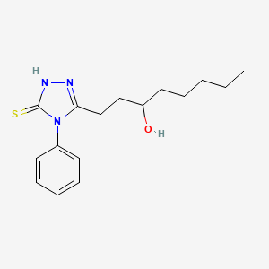 molecular formula C16H23N3OS B4949718 1-(5-mercapto-4-phenyl-4H-1,2,4-triazol-3-yl)-3-octanol 