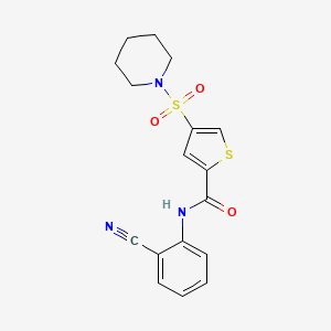 N-(2-cyanophenyl)-4-(1-piperidinylsulfonyl)-2-thiophenecarboxamide