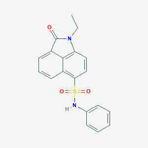 molecular formula C19H16N2O3S B494975 1-ethyl-2-oxo-N-phenyl-1,2-dihydrobenzo[cd]indole-6-sulfonamide CAS No. 62104-14-7