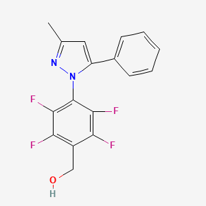 [2,3,5,6-tetrafluoro-4-(3-methyl-5-phenyl-1H-pyrazol-1-yl)phenyl]methanol