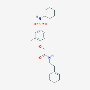 N-[2-(1-cyclohexen-1-yl)ethyl]-2-{4-[(cyclohexylamino)sulfonyl]-2-methylphenoxy}acetamide