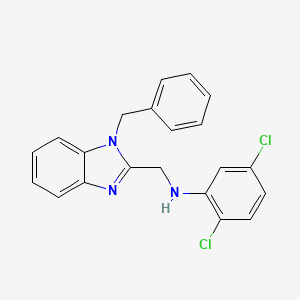 molecular formula C21H17Cl2N3 B4949772 N-[(1-benzyl-1H-benzimidazol-2-yl)methyl]-2,5-dichloroaniline 