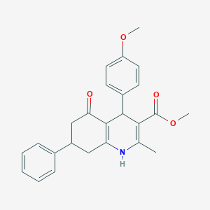 molecular formula C25H25NO4 B4949802 methyl 4-(4-methoxyphenyl)-2-methyl-5-oxo-7-phenyl-1,4,5,6,7,8-hexahydro-3-quinolinecarboxylate 
