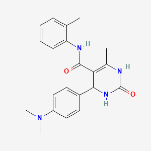 4-[4-(dimethylamino)phenyl]-6-methyl-N-(2-methylphenyl)-2-oxo-1,2,3,4-tetrahydro-5-pyrimidinecarboxamide