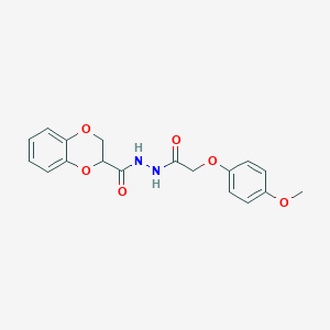 N'-[2-(4-methoxyphenoxy)acetyl]-2,3-dihydro-1,4-benzodioxine-2-carbohydrazide