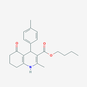 molecular formula C22H27NO3 B4949851 butyl 2-methyl-4-(4-methylphenyl)-5-oxo-1,4,5,6,7,8-hexahydro-3-quinolinecarboxylate 