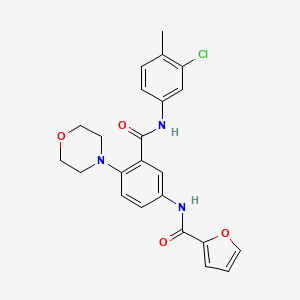 N-[3-{[(3-chloro-4-methylphenyl)amino]carbonyl}-4-(4-morpholinyl)phenyl]-2-furamide