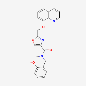 N-(2-methoxybenzyl)-N-methyl-2-[(8-quinolinyloxy)methyl]-1,3-oxazole-4-carboxamide